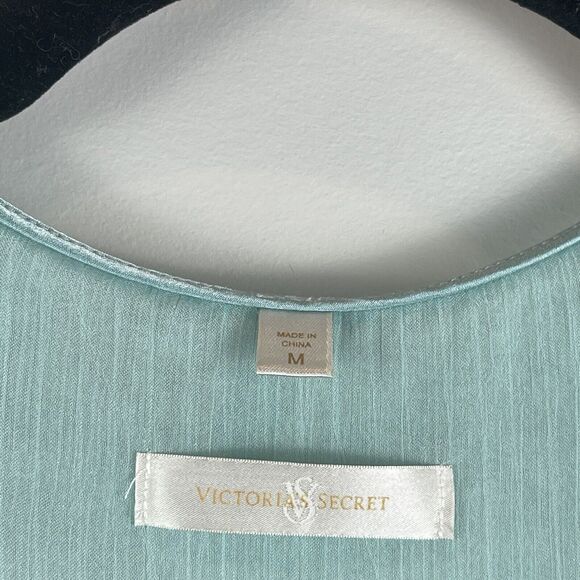 Victorias Secret Tunic Cami Dress Slip Medium Blue Fairy Ethereal Y2K Flowy Top - Picture 3 of 7